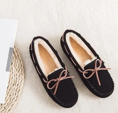 NIMA Damespantoffels in bruine bontstijl antislip