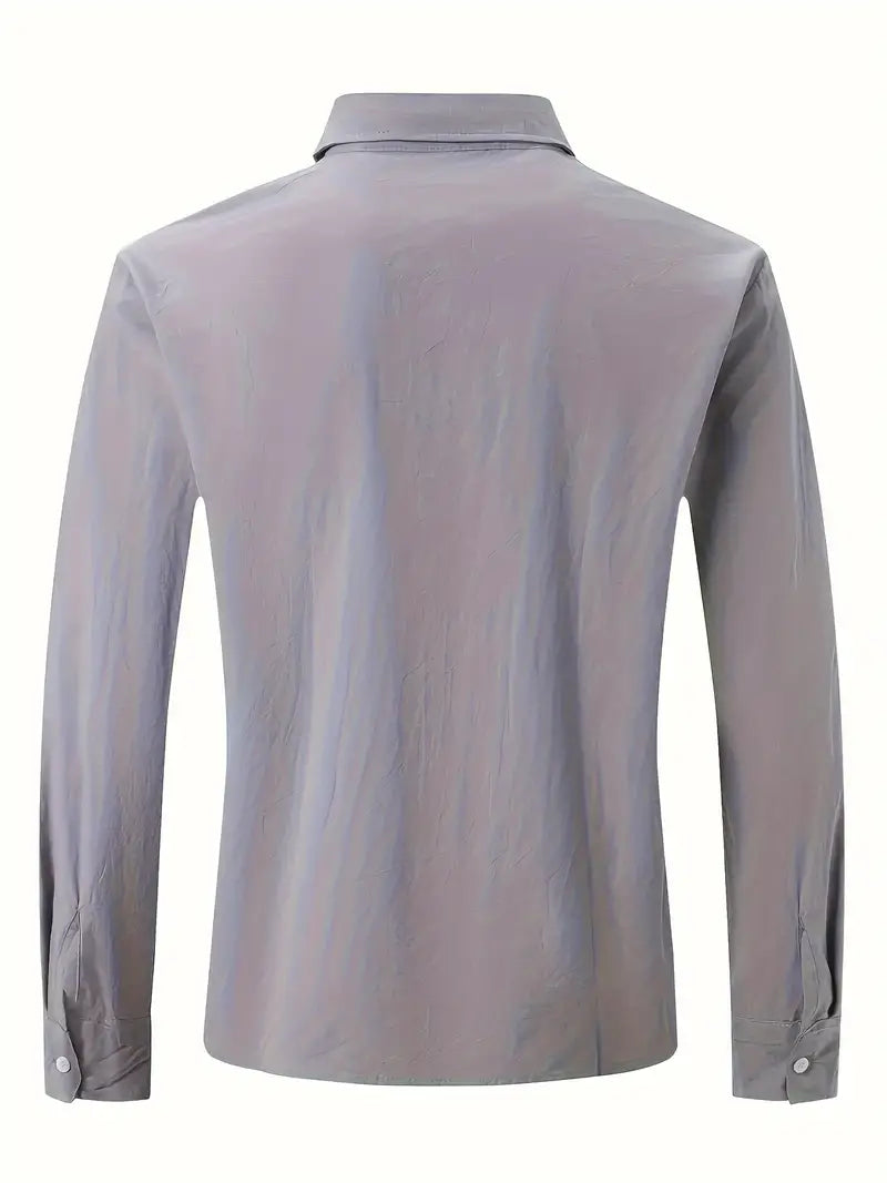 NIMA lässiges langarmshirt in volltonfarbe