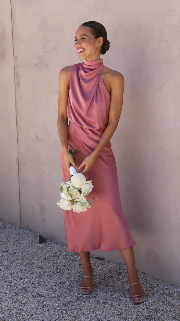 NIMA Elegante Satijnen Jurk