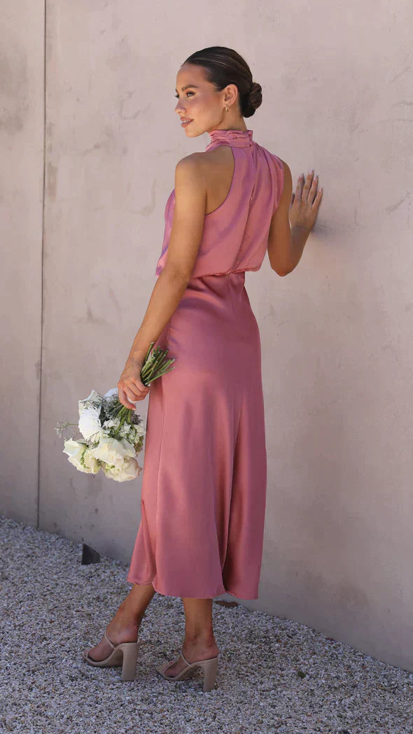 NIMA Elegante Satijnen Jurk