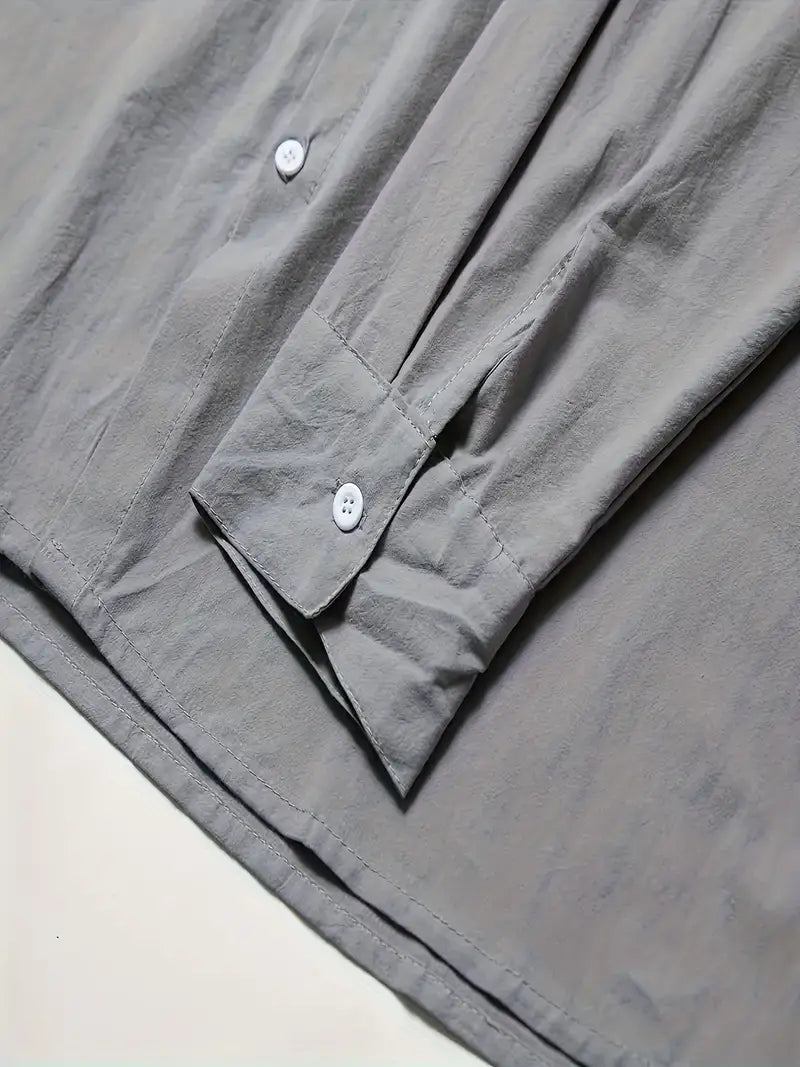 NIMA lässiges langarmshirt in volltonfarbe