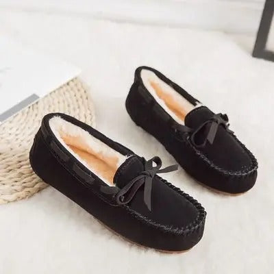 NIMA Damespantoffels in bruine bontstijl antislip