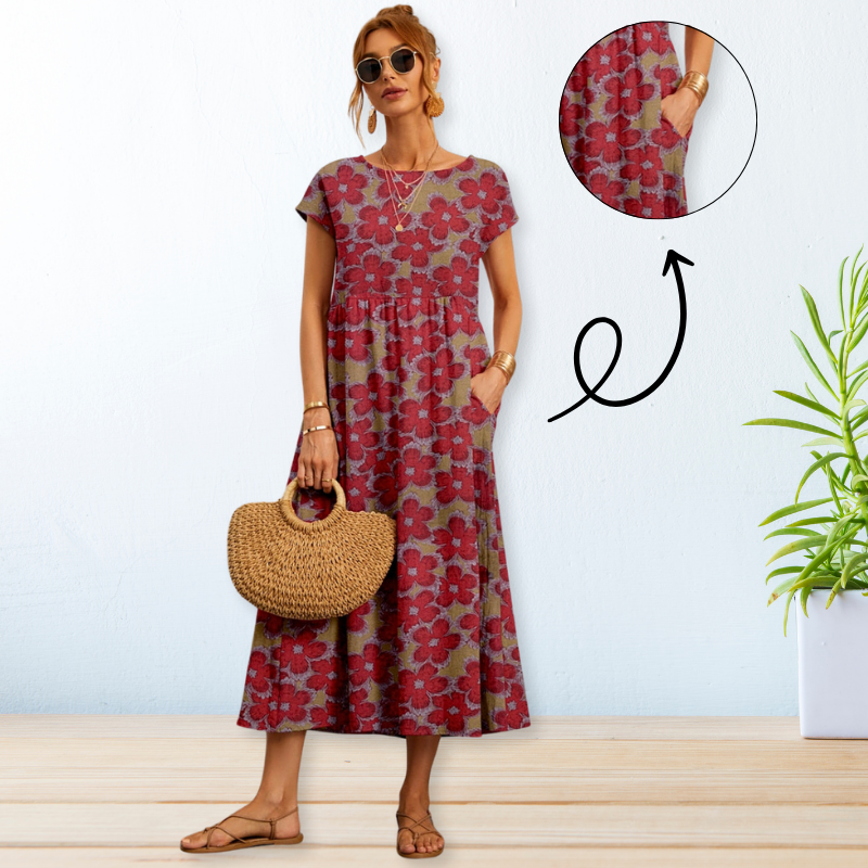 NIMA Zomer Elegantie V-Hals Jurk