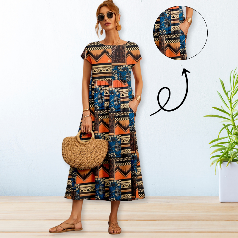 NIMA Zomer Elegantie V-Hals Jurk