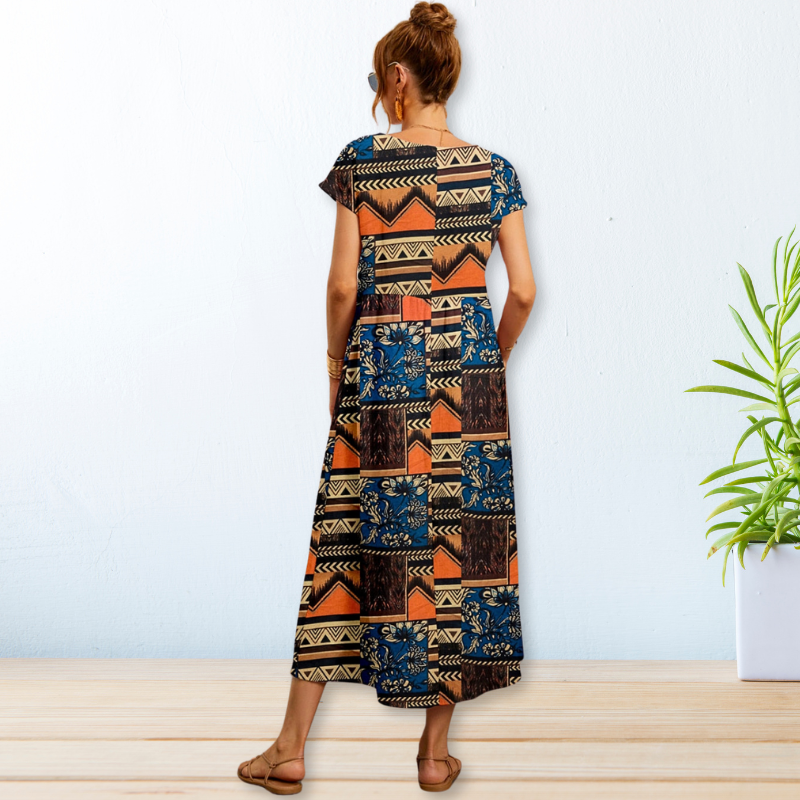 NIMA Zomer Elegantie V-Hals Jurk