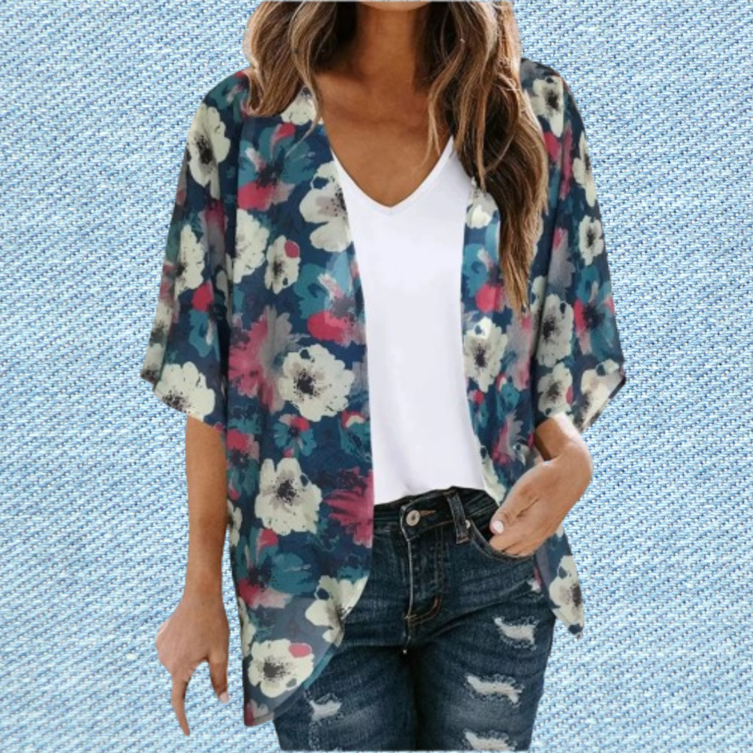 NIMA rode eenvoudige lichtgewicht lange zomer blouse