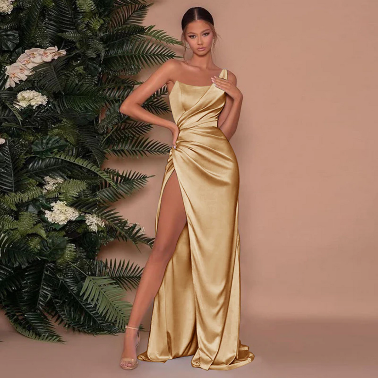 NIMA Satijnen Maxi Dress Moeiteloze Elegantie & Comfort