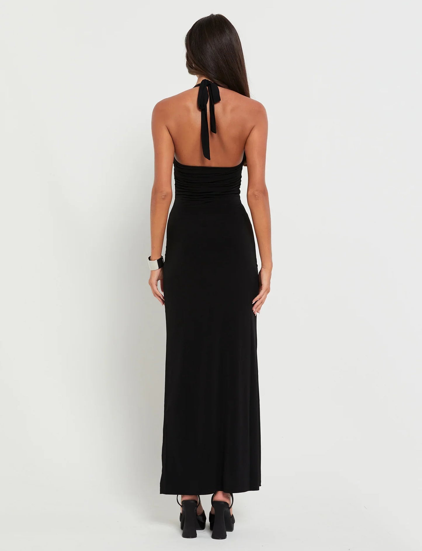 NIMA Maxi jurk met vlinderstrikdessin