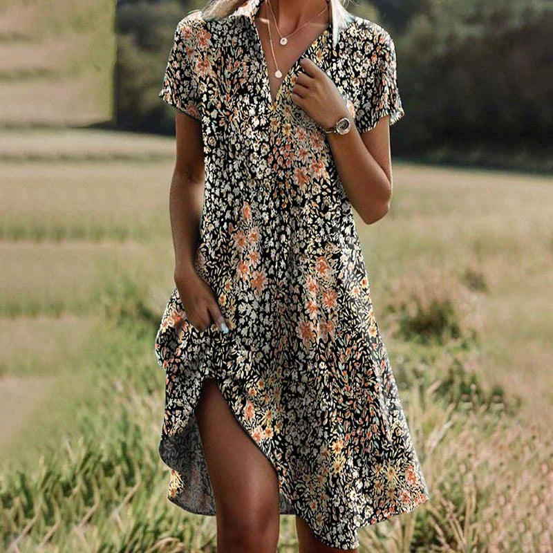 NIMA Bloemen Breeze Jurk