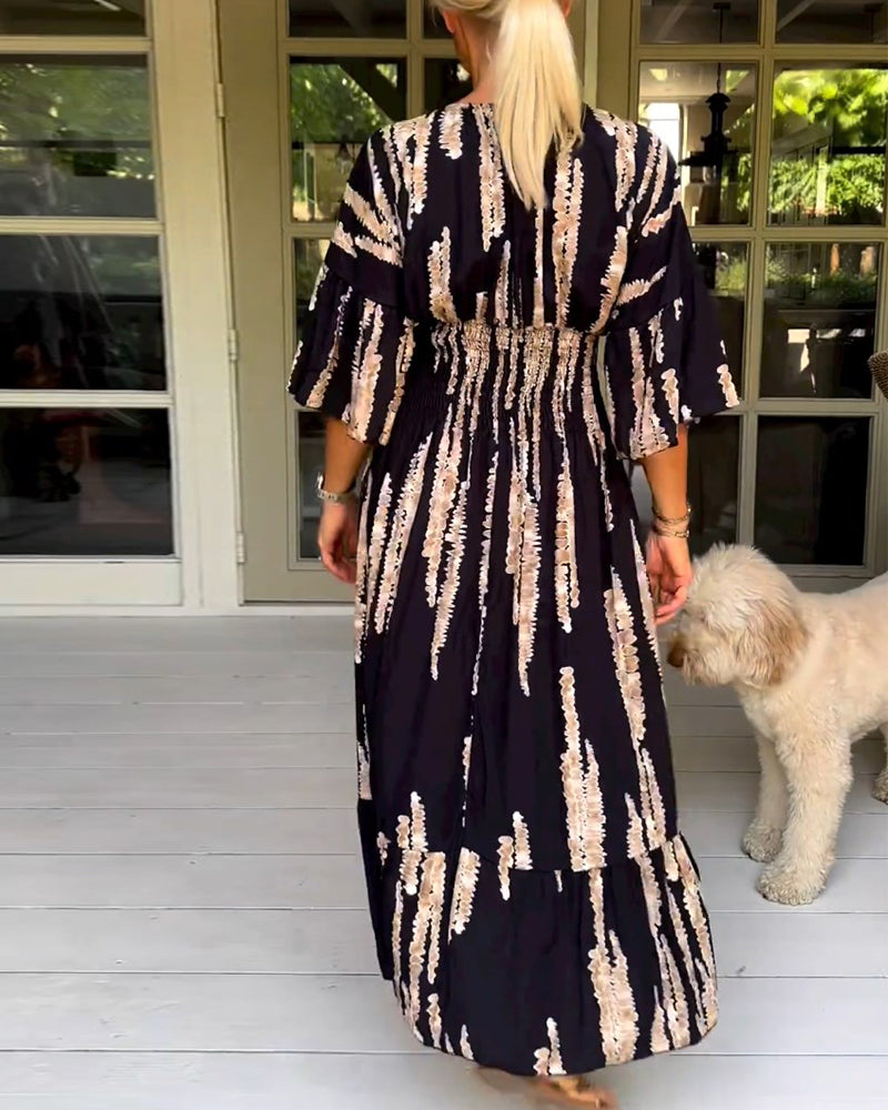 NIMA Zomer maxi-jurk met V-Cut