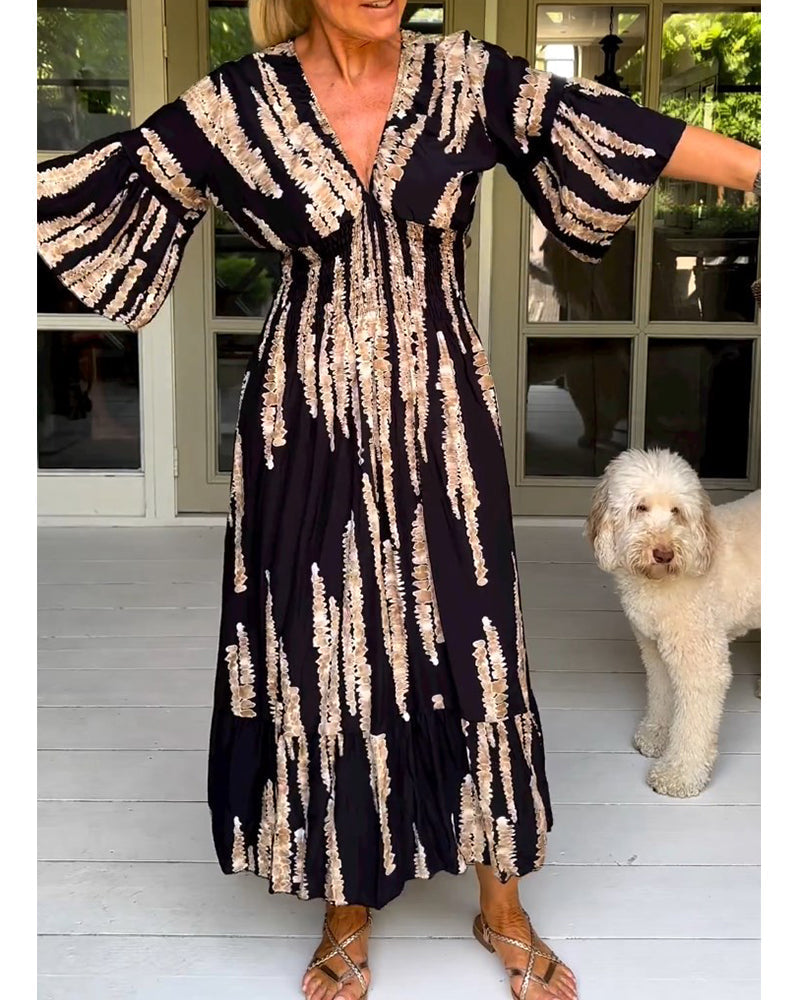 NIMA Zomer maxi-jurk met V-Cut