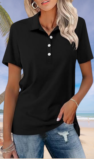 NIMA zakelijke stijl paars eenvoudige ademende print dames polo