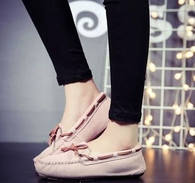 NIMA Damespantoffels in bruine bontstijl antislip