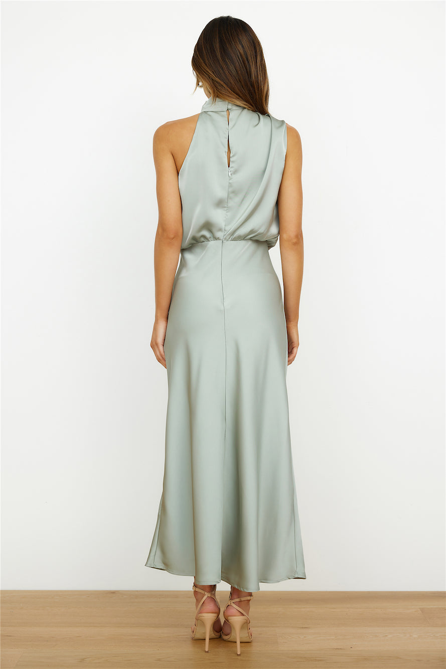 NIMA Elegante midi-jurk met asymmetrische ronde halslijn