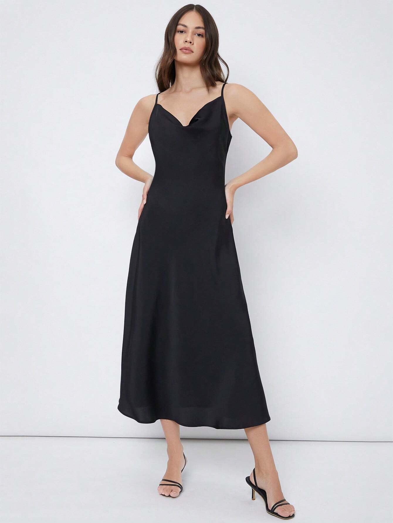 NIMA Casual satijnen maxi jurk