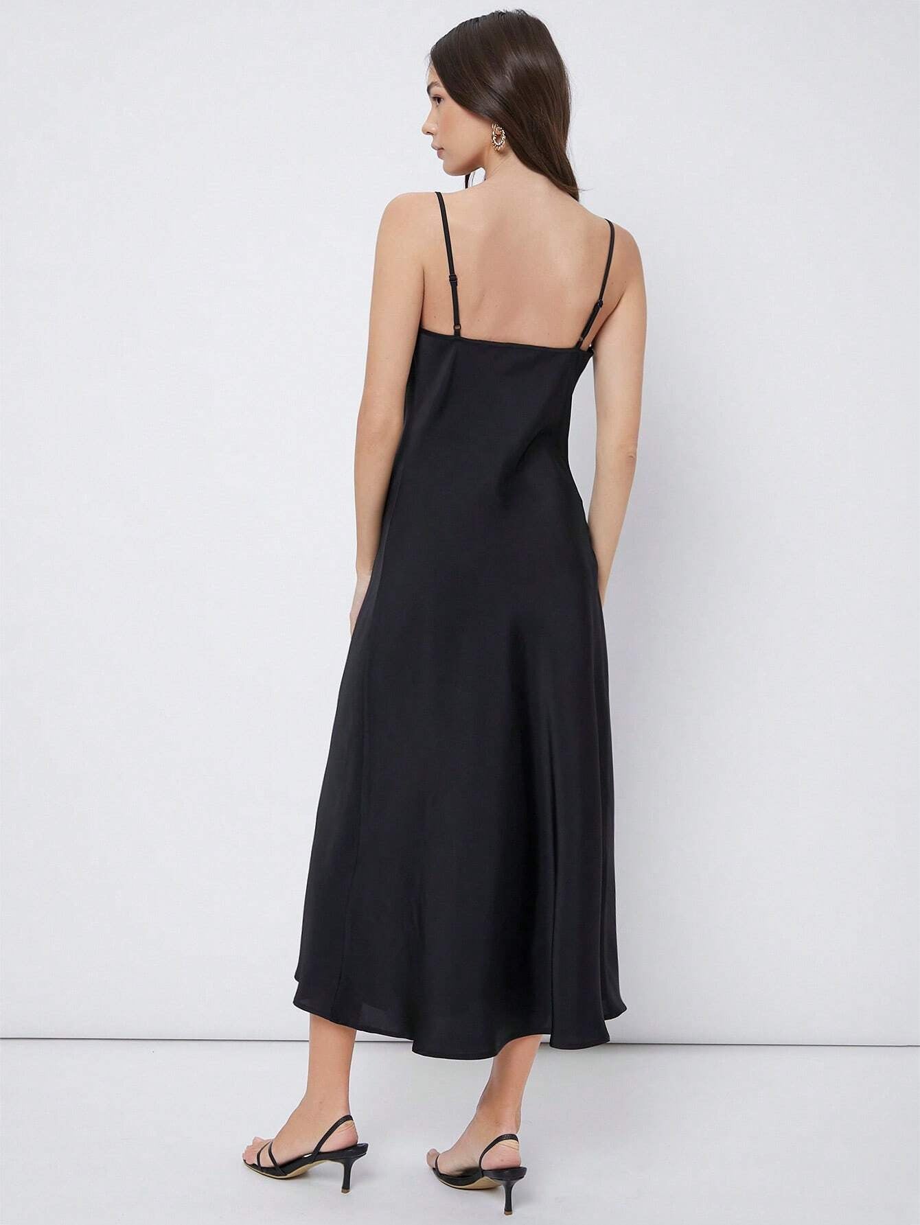 NIMA Casual satijnen maxi jurk