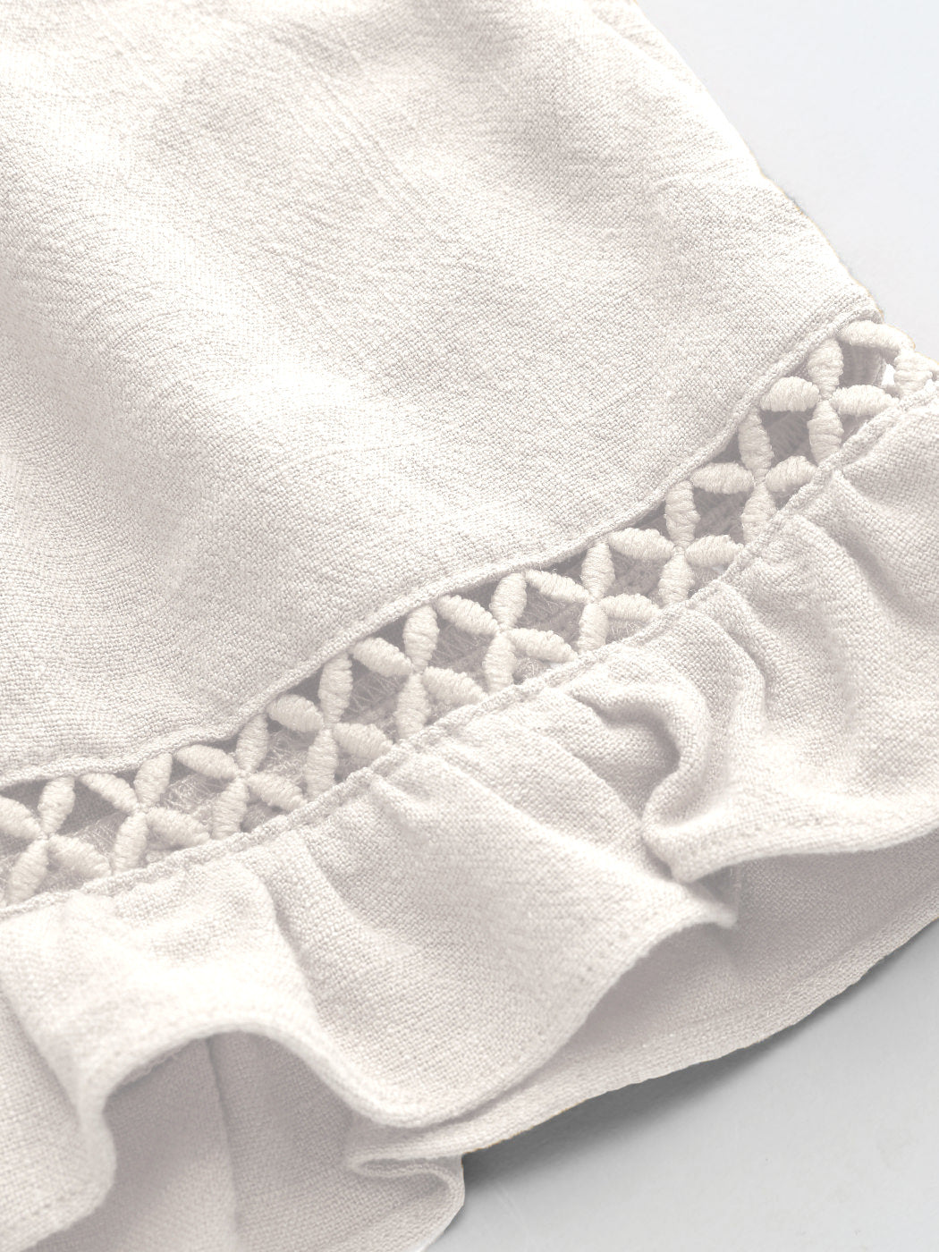 NIMA Casual elegante witte jurk met textuur