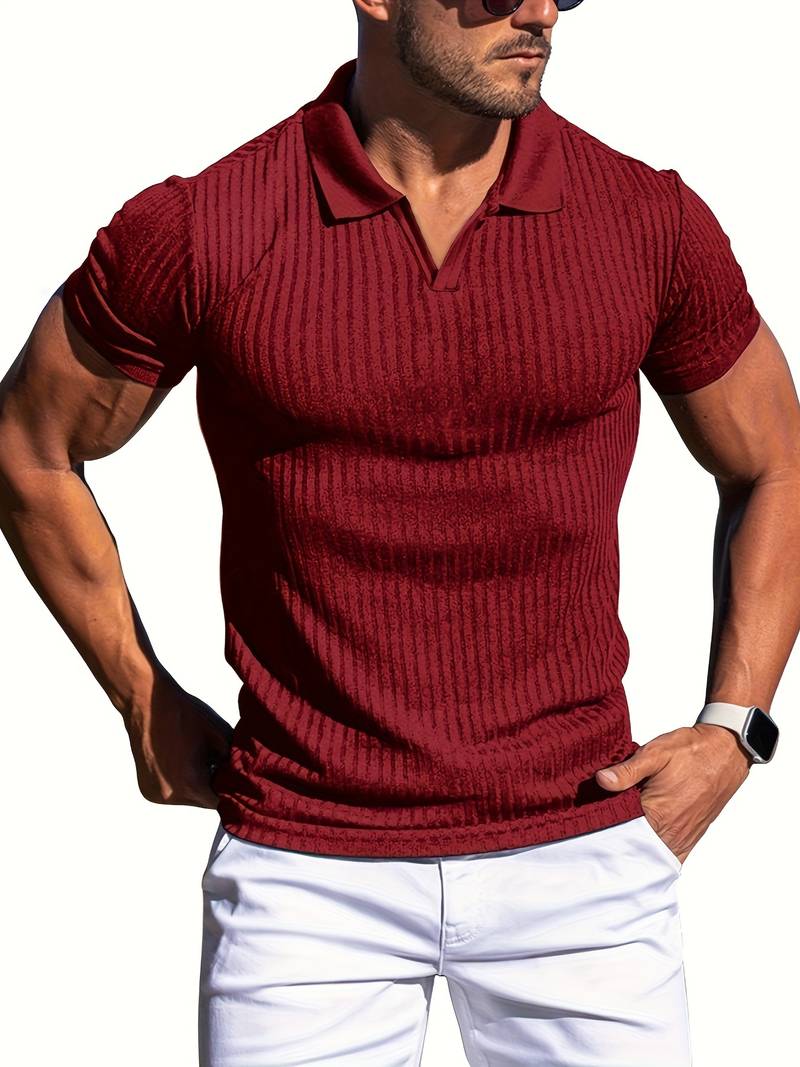 NIMA slim-fit geribd overhemd voor heren
