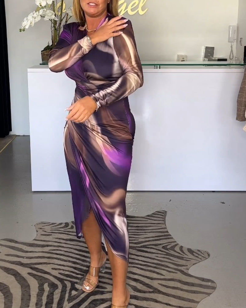 NIMA Glam Wrap Midi Jurk