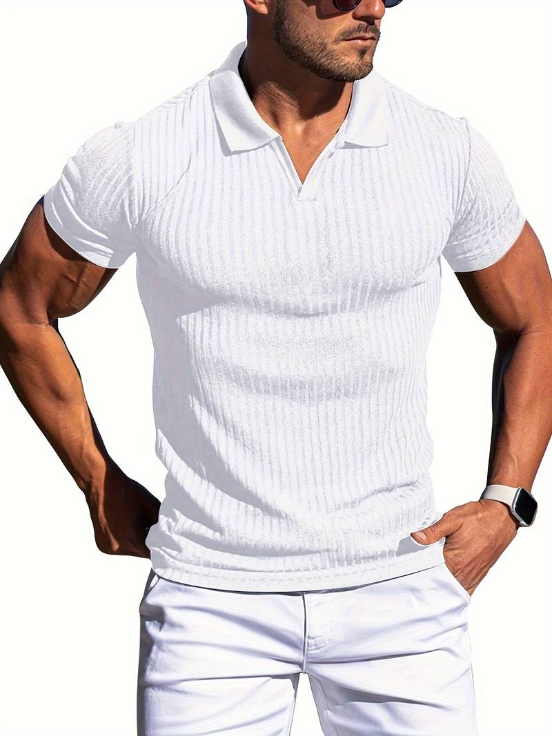 NIMA slim-fit geribd overhemd voor heren
