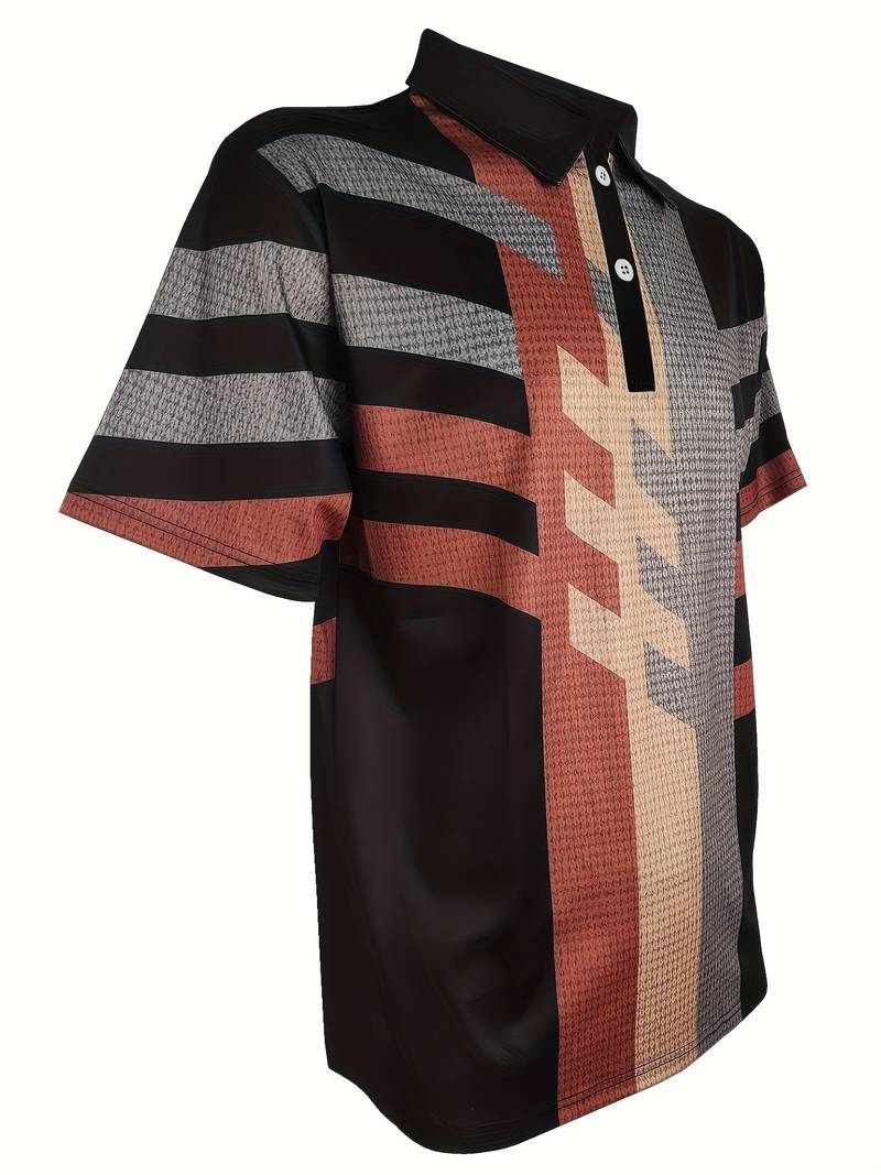 NIMA casual overhemd met 1/4 knopen in vintage stijl