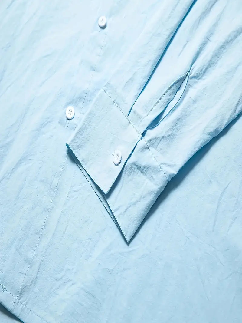NIMA lässiges langarmshirt in volltonfarbe