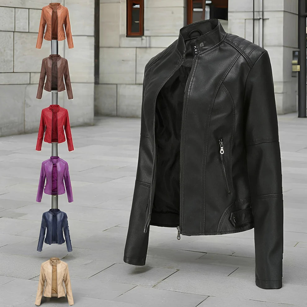 Martha – stylish, slim-fit leather jacket for women