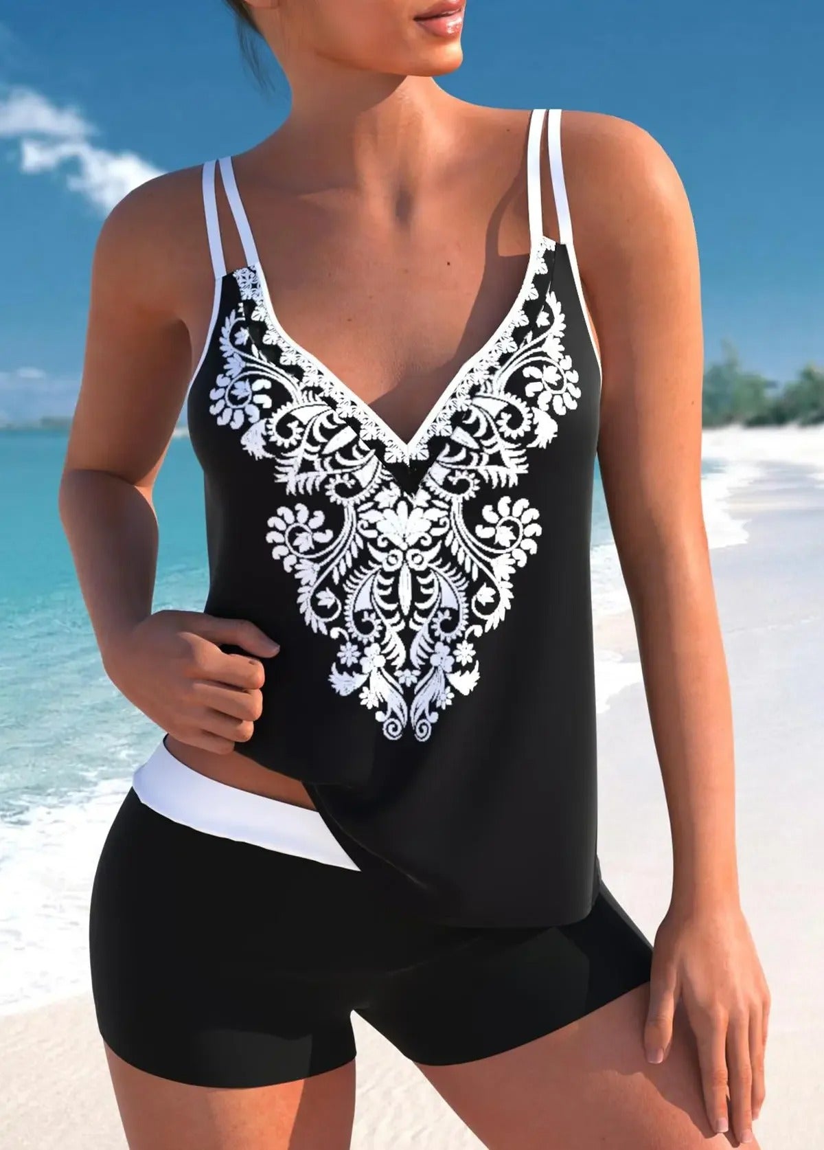 NIMA Tankini met bloemenprint