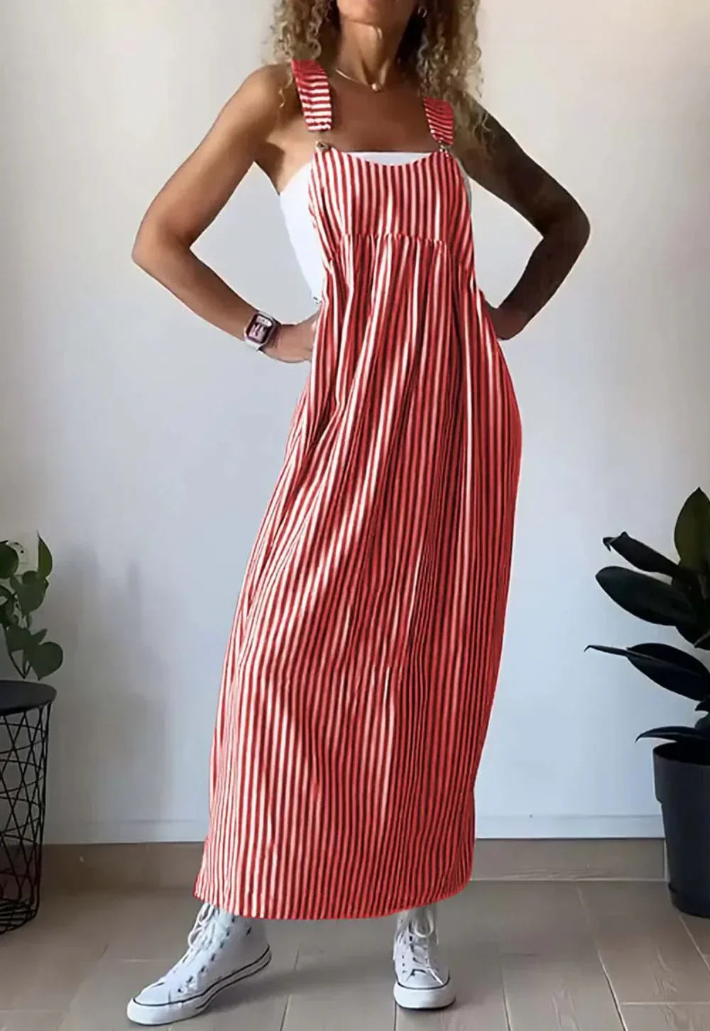 Alice | casual overalljurk met strepen