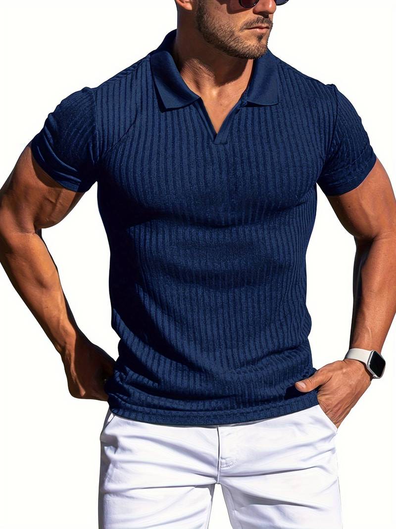 NIMA slim-fit geribd overhemd voor heren