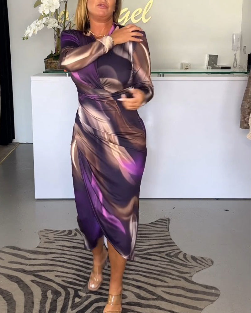 NIMA Glam Wrap Midi Jurk