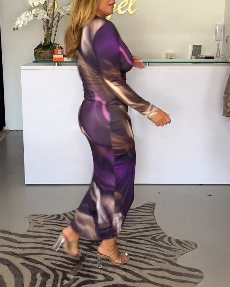 NIMA Glam Wrap Midi Jurk