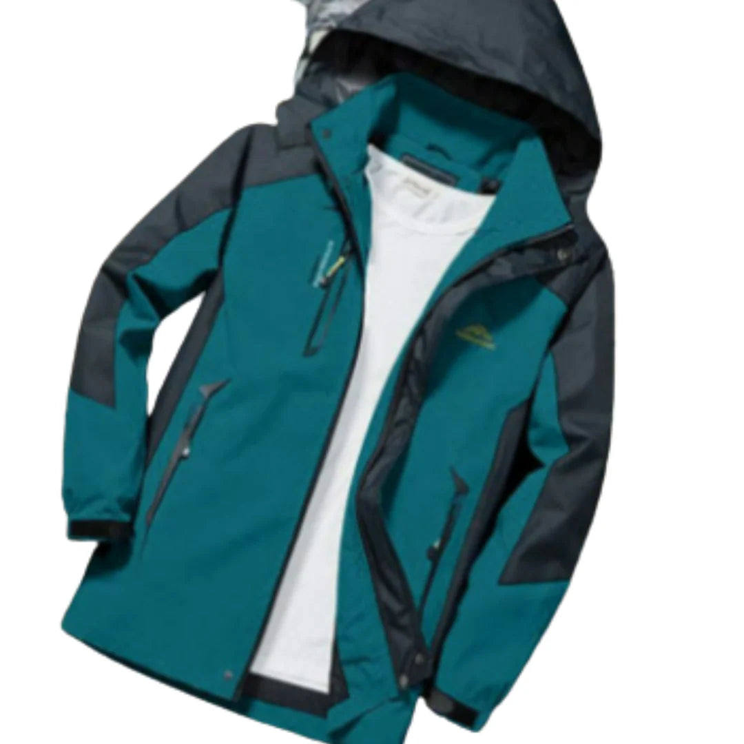 Men's outdoor winter jacket with hood – weatherproof & warm