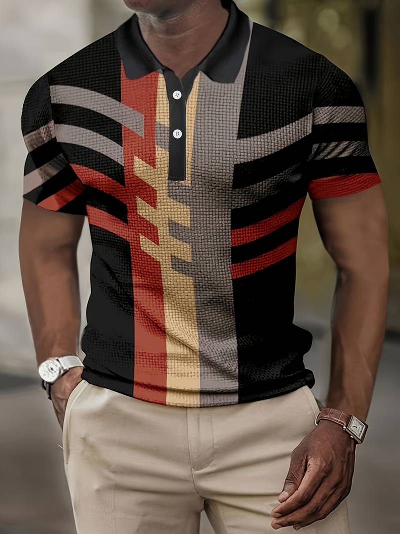 NIMA casual overhemd met 1/4 knopen in vintage stijl