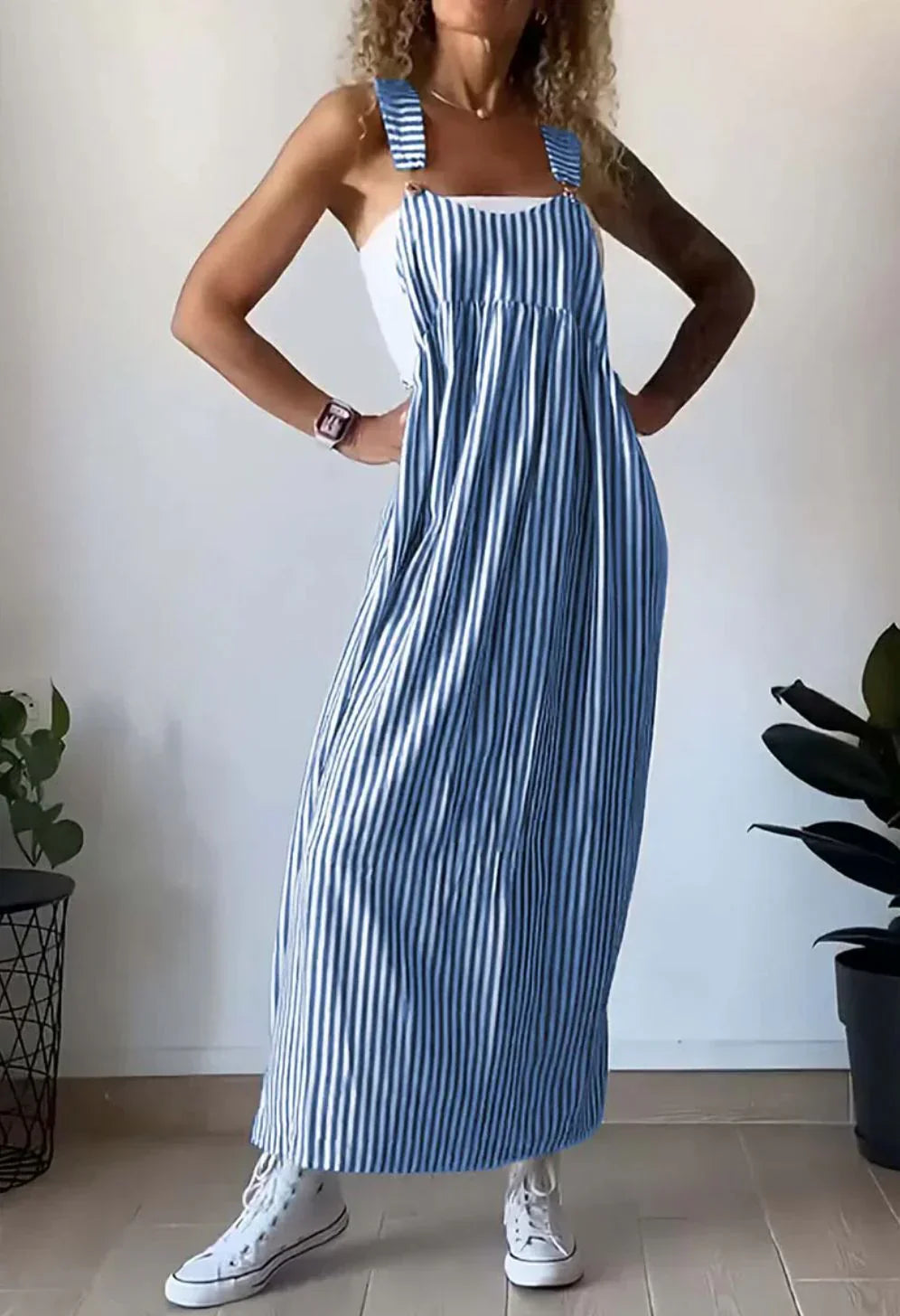 Alice | casual overalljurk met strepen