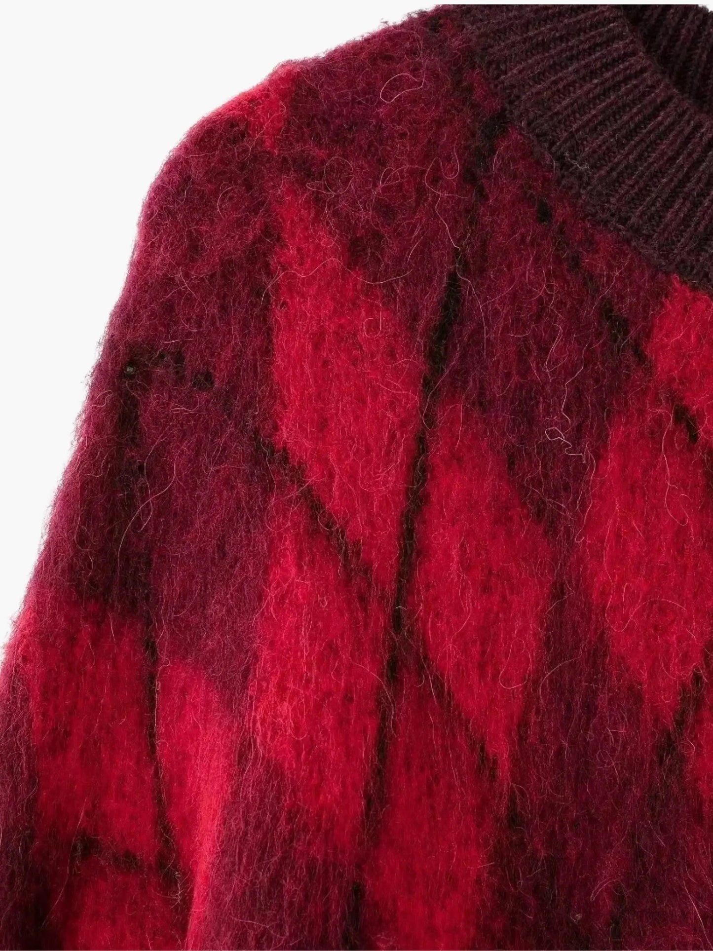 Zelda vintage red argyle knit sweater – women