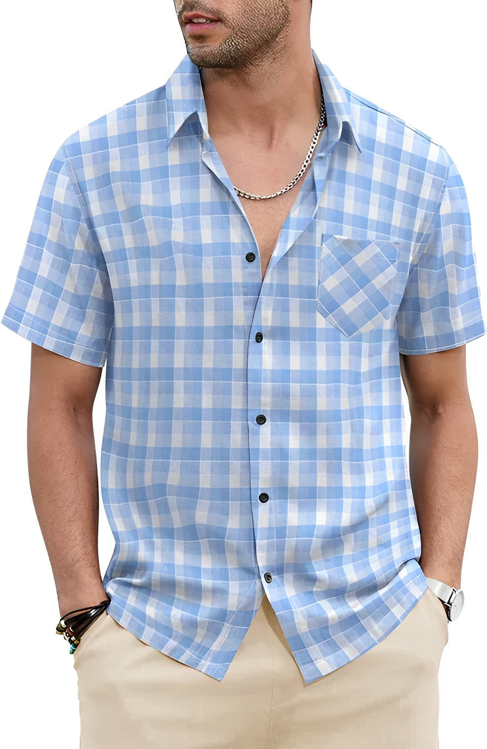 NIMA Seaside Ease V-Hals Overhemd