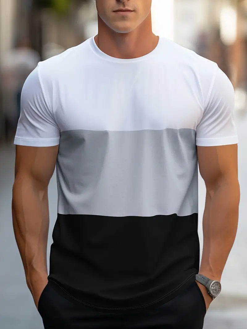 NIMA trendy colour block t-shirt voor de zomer