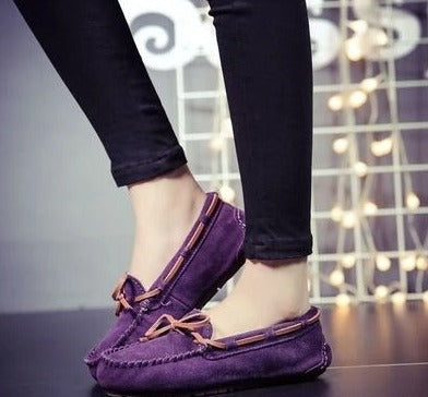 NIMA Damespantoffels in bruine bontstijl antislip