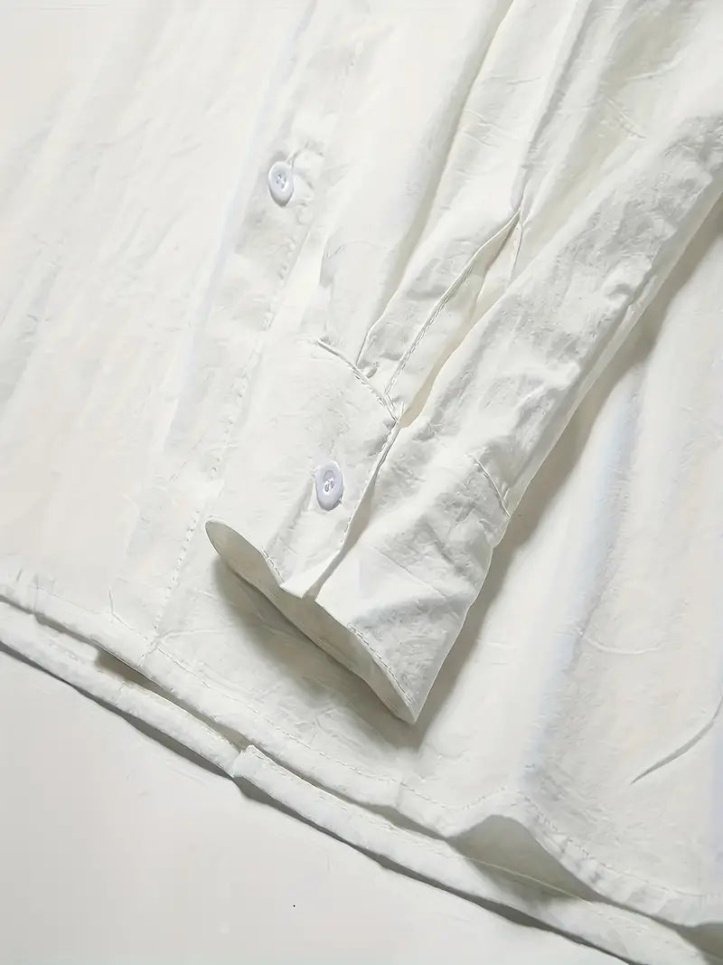 NIMA lässiges langarmshirt in volltonfarbe