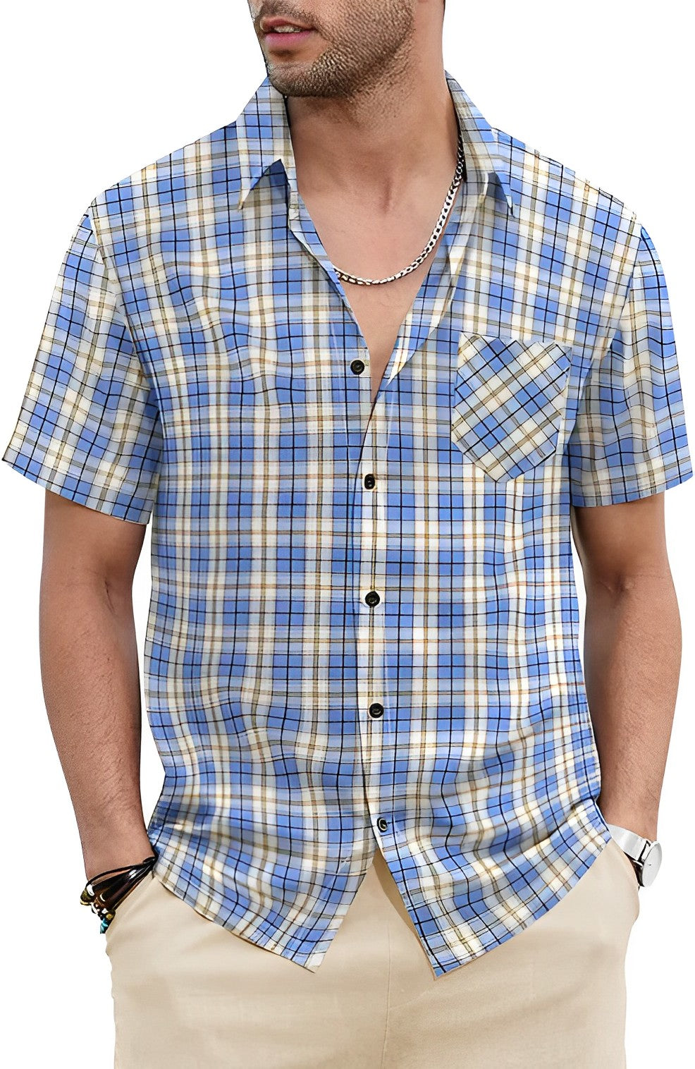 NIMA Seaside Ease V-Hals Overhemd