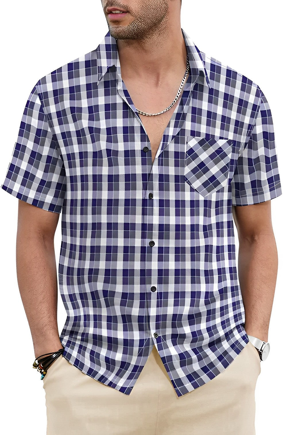 NIMA Seaside Ease V-Hals Overhemd