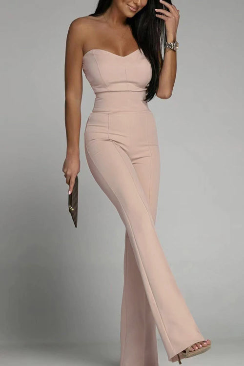 NIMA Chique mouwloze jumpsuit in effen kleur