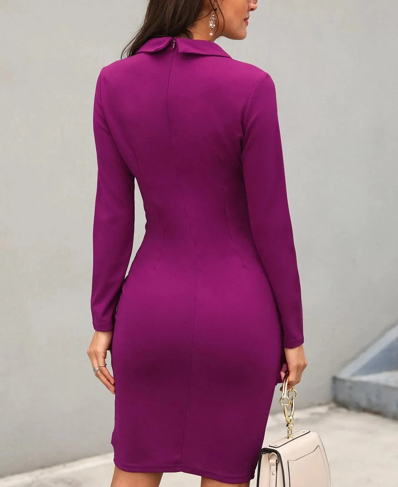 NIMA Elegante cocktailjurk met knopen aan de voorkant