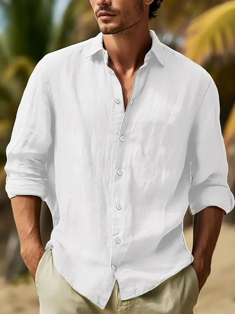 NIMA lässiges langarmshirt in volltonfarbe