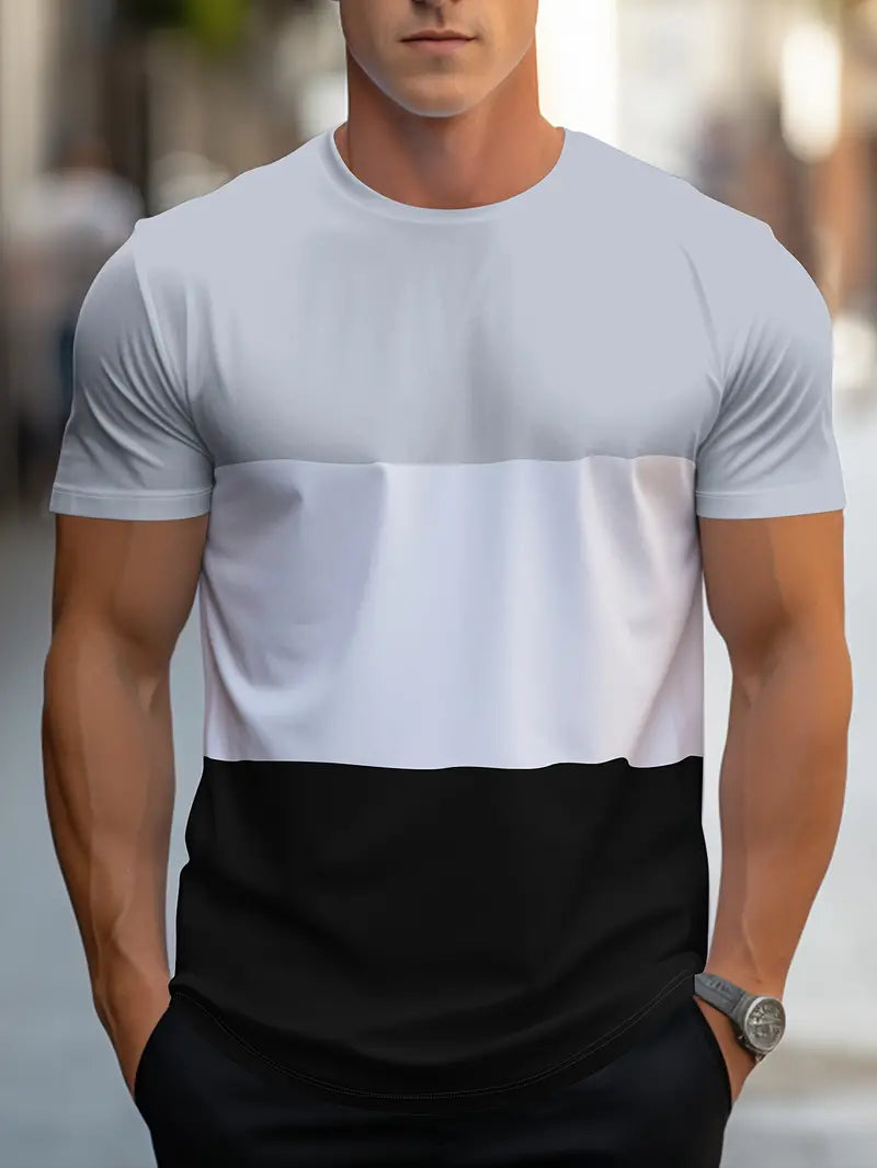 NIMA trendy colour block t-shirt voor de zomer