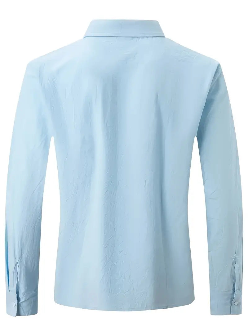 NIMA lässiges langarmshirt in volltonfarbe