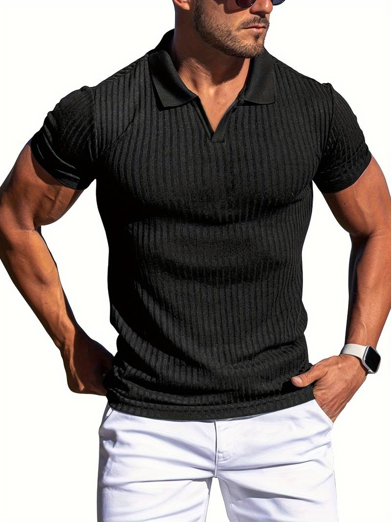 NIMA slim-fit geribd overhemd voor heren