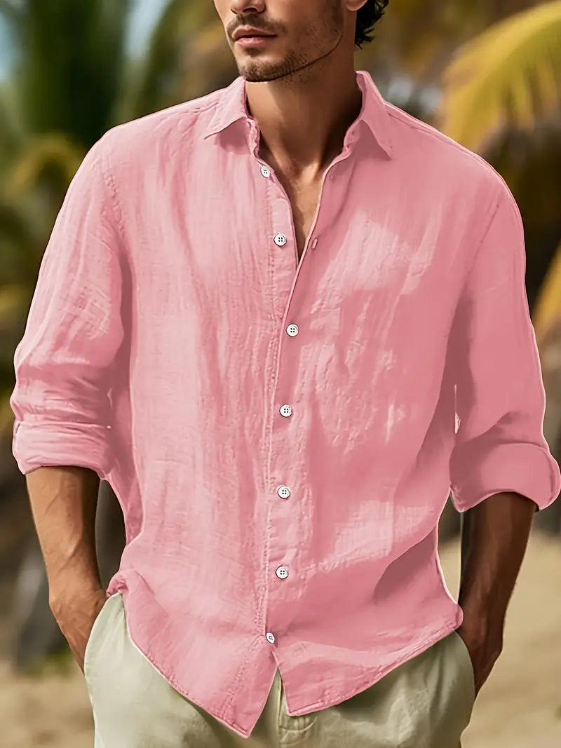 NIMA lässiges langarmshirt in volltonfarbe