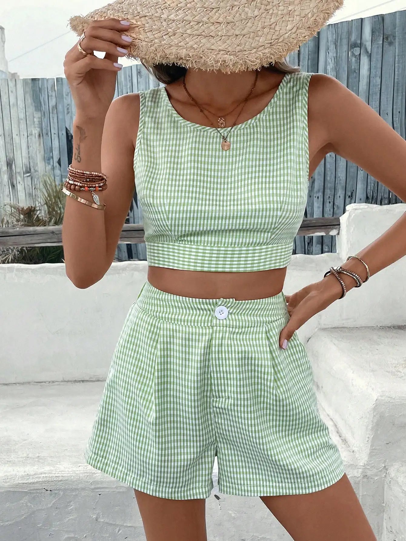 NIMA Tweedelige Gingham Outfits